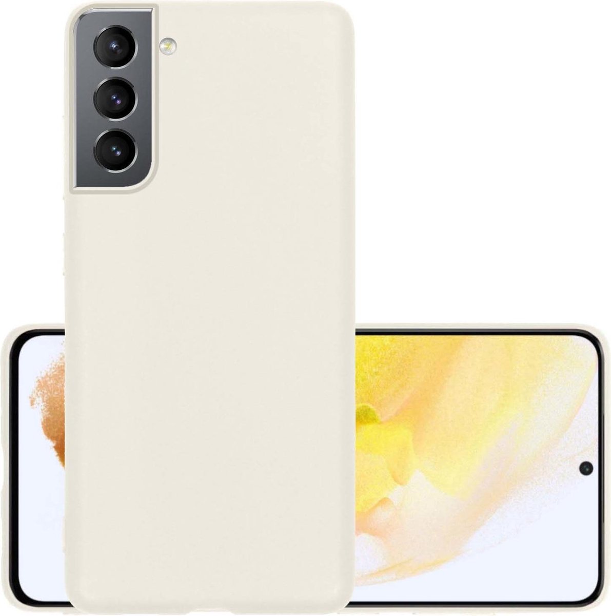 Hoesje - Geschikt voor Samsung Galaxy S21 Plus - Sterk & Shockproof - Hoes Cover - Siliconen Case - Wit
