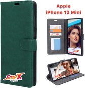 EmpX Telefoonhoesje - Book Case - Geschikt Voor Apple IPhone 12 Mini - Groen
