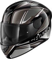 SHARK D-SKWAL 2 DAVEN Motorhelm integraalhelm Zwart Antraciet Zilver - Maat S