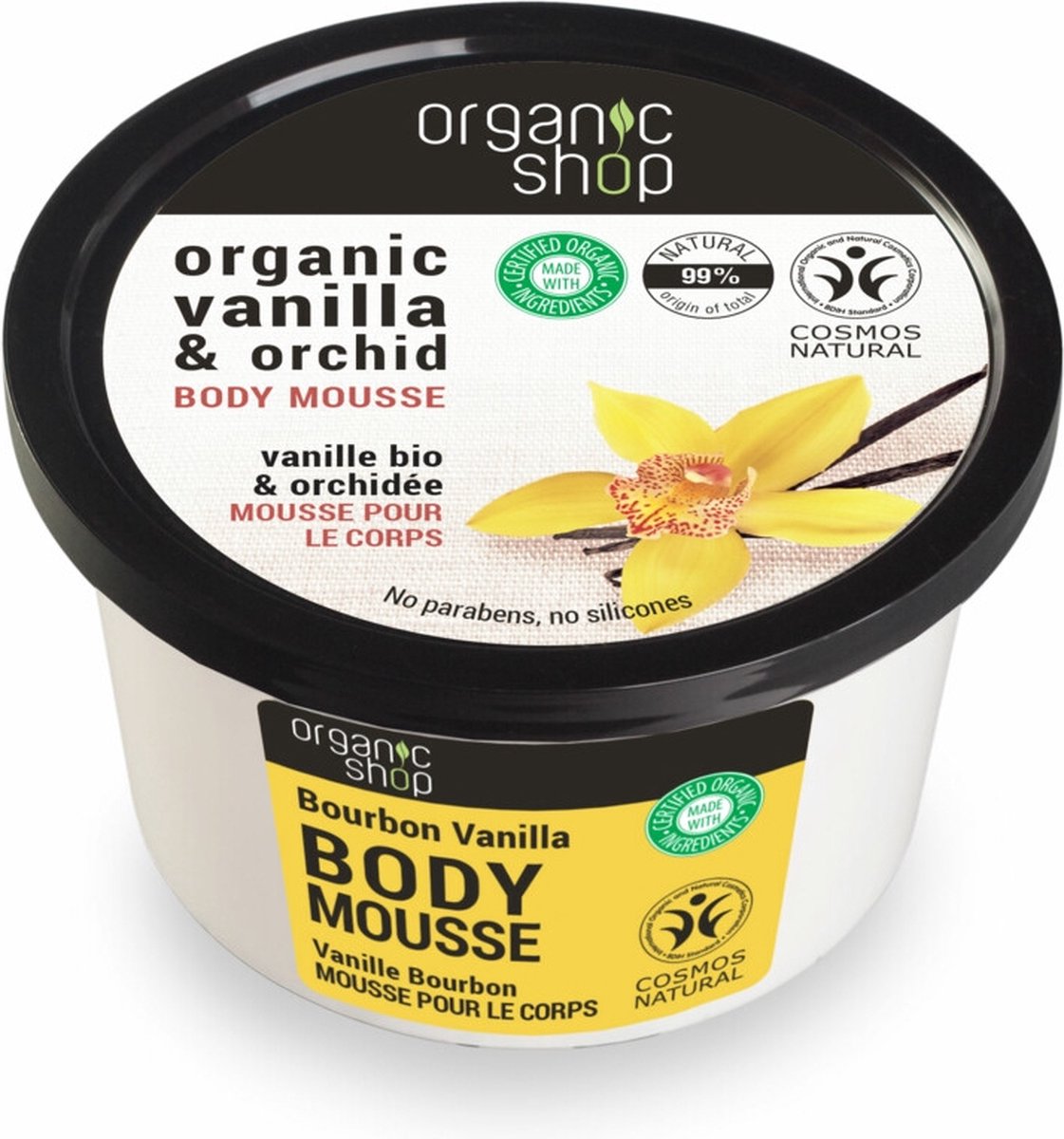Organic Shop - Organic Vanilla & Orchid Body Mousse Mus Burbońska Wanilia I Orchidea - 250ML