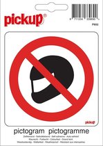 Pickup Pictogram 10x10 cm - Helm dragen verboden