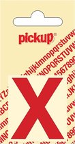 Pickup plakletter Helvetica 40 mm - rood X