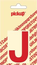 Pickup plakletter Helvetica 60 mm - rood J