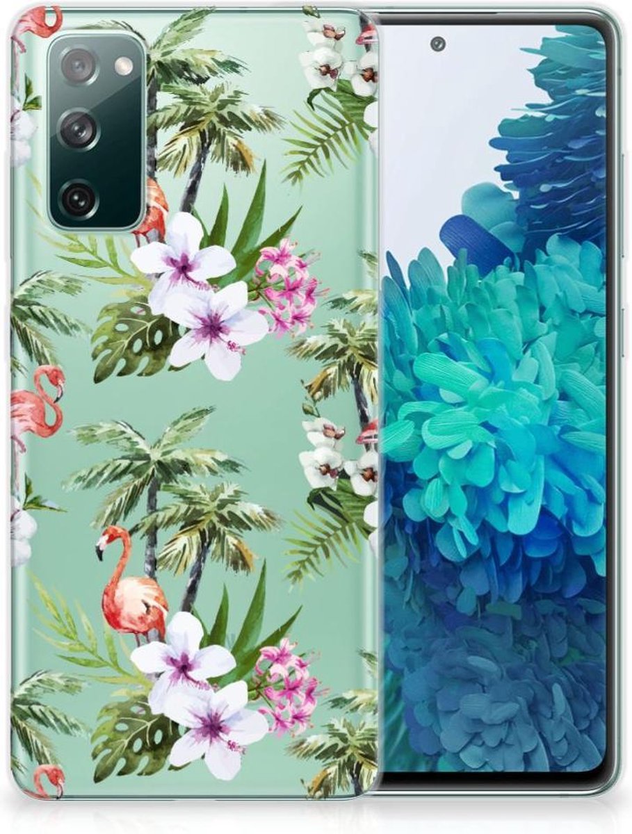 Samsung Galaxy S20 FE TPU Hoesje Flamingo Palms
