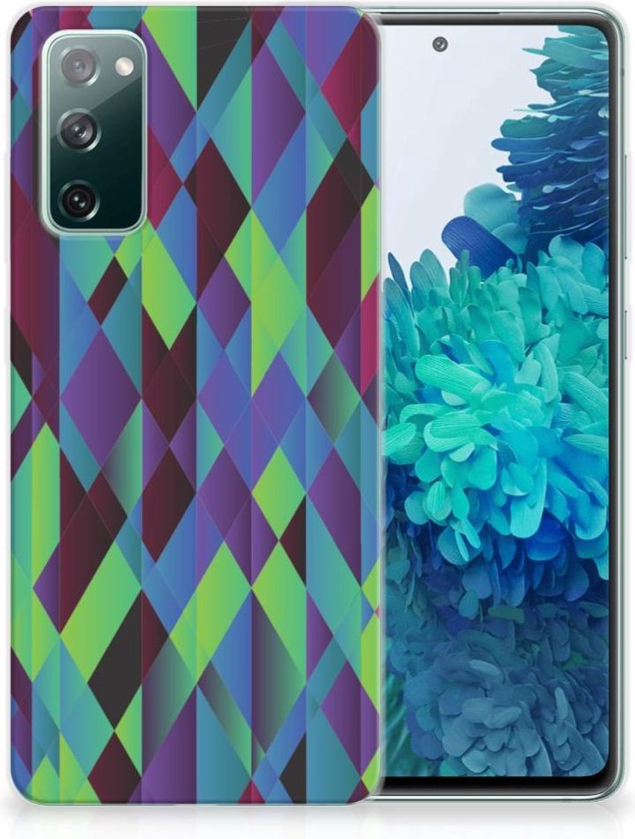 Samsung Galaxy S20 FE TPU Hoesje Abstract Green Blue
