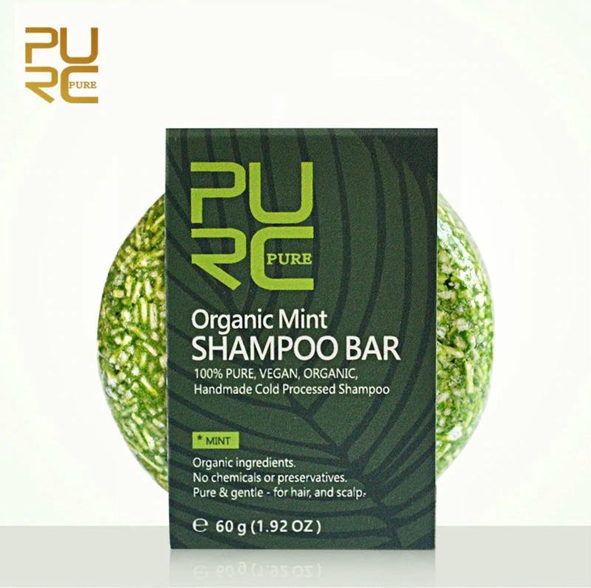 Organic Munt Shampoo Bar 60g - vegan en geen chemicalen