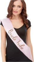 Smiffys - Bride Tribe Sash Kostuum Accessoire - Roze/Goudkleurig