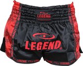 Legend Sports Kickboksshort Snake Unisex Satijn Zwart/rood Mt Xs