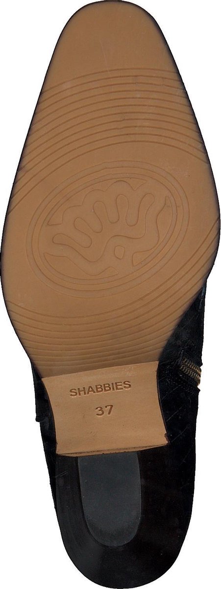 Shabbies Dames Enkellaarsjes 183020163 - Zwart - Maat 40 | bol.com