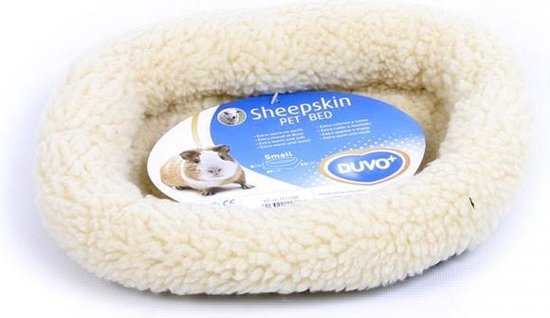 Duvo+ Mand ovaal schapenvacht Bruin 27x21cm