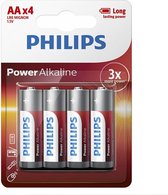 Philips AA Alkaline Batterijen 4 Stuks