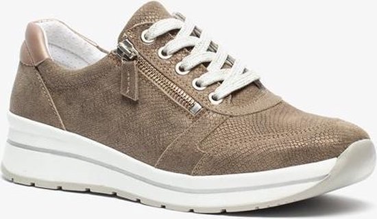 Hush Puppies leren dames sneakers met croco print - Groen - Maat 40 - Echt  leer - | bol.com