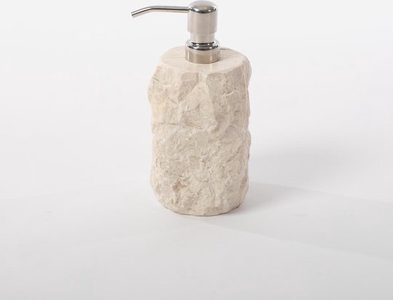 Distributeur de savon en pierre naturelle fait main de Luxe travertin blanc  ciselé 20 cm | bol.com