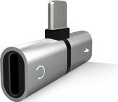 Dongle Splitter Iphone | Duo Adapter / Splitter: Audio & Oplader| Iphone| zilver