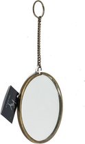 Hangspiegeltje rond met ketting