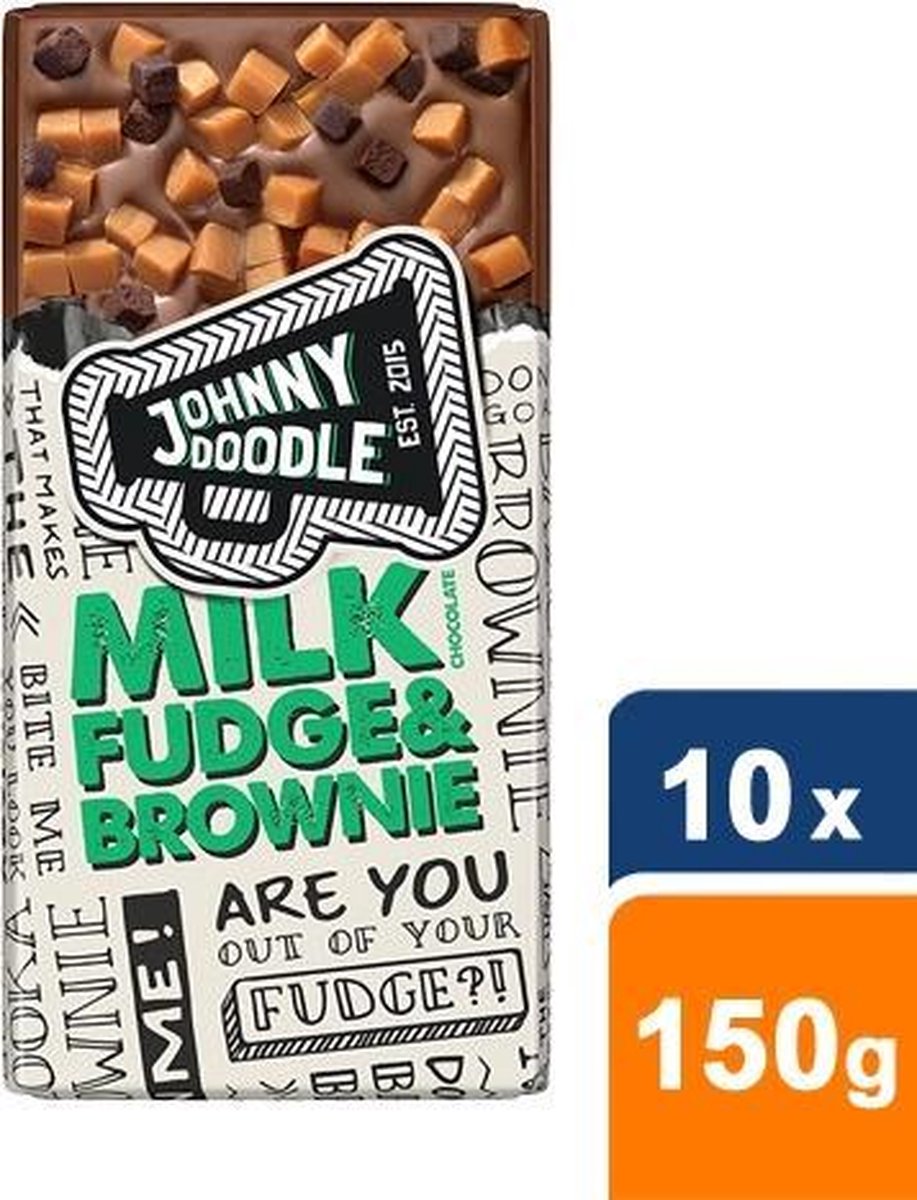 Boîte complète Johnny Doodle Milk Fudge & Brownie 10 pièces | bol.com