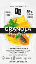 Aa - Granola Bowls Nourishing And Moisturizing Treatment Peeling+Mask Dry And Dehydrated Skin 2X4Ml