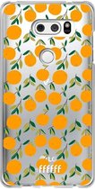 6F hoesje - geschikt voor LG V30 (2017) -  Transparant TPU Case - Oranges #ffffff