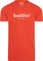 Ballin Est. 2013 - Heren Tee SS Tapered Fit Shirt - Rood - Maat 3XL