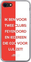 6F hoesje - geschikt voor iPhone 8 - Transparant TPU Case - Feyenoord - Quote #ffffff