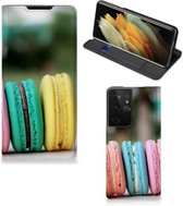 Smart Cover Maken Samsung Galaxy S21 Ultra GSM Hoesje Macarons