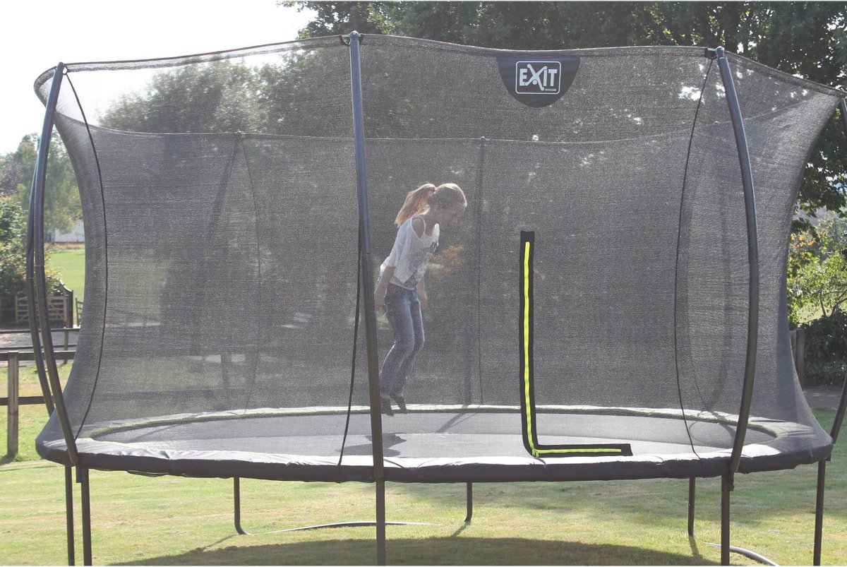 EXIT Silhouette Trampoline ø427cm - Op Poten - Rond - Trampoline Buiten - Voor Kinderen - Groen — afbeelding 14