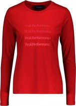 Peak Performance  - Ground Longsleeve Women - Katoenen Shirt - XS - Rood