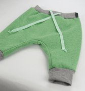 Handgemaakte dikke winterbroek in groen met fleece - Mint To Be - 86-92