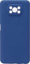 Shop4 - Poco X3 NFC Hoesje - Zachte Back Case Mat Blauw