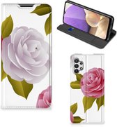 Telefoon Hoesje Cadeau voor haar Geschikt voor Samsung Galaxy A32 5G Wallet Flip Case Roses