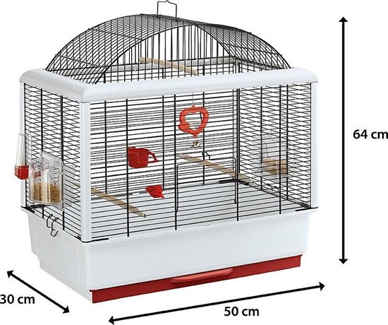 Ferplast cage à oiseaux palladio noir 50x30x64 cm | bol.com
