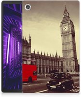 Étui pour tablette Lenovo Tab M10 Plus avec nom avec photo London City avec côtés transparents