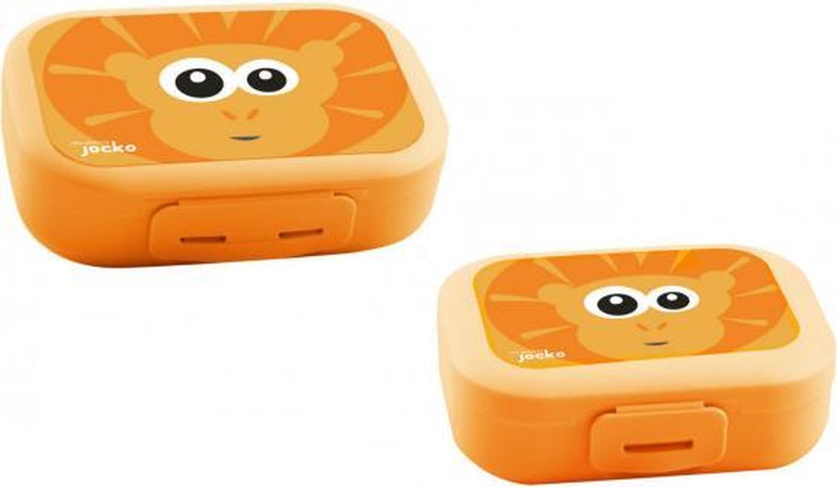 JOCKO - Lunchbox + Cookiesbox - Aap - Oranje