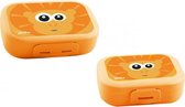 JOCKO - Boîte à lunch + Boîte à biscuits - Singe - Oranje
