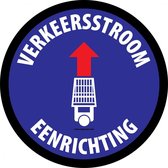Vloersticker 'Verkeersstroom eenrichting', blauw, 300 mm
