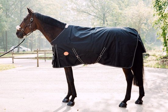 G-Horse - Paardendeken - Outdoor Regen/Winter deken - 200 gram - 125 cm - Zwart - 600DN