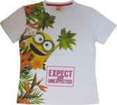 Universal T-shirt Minions - Unexpected Dames Katoen Wit Mt M