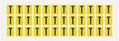 Letter stickers geel/zwart teksthoogte: 15 mm letter T