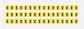 Letter stickers geel/zwart teksthoogte: 8 mm letter E