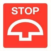 Stop de machine sticker 200 x 200 mm