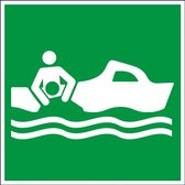 Reddingsboot sticker - ISO 7010 - E037 100 x 100 mm