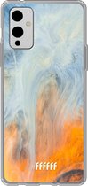 6F hoesje - geschikt voor OnePlus 9 -  Transparant TPU Case - Fire Against Water #ffffff