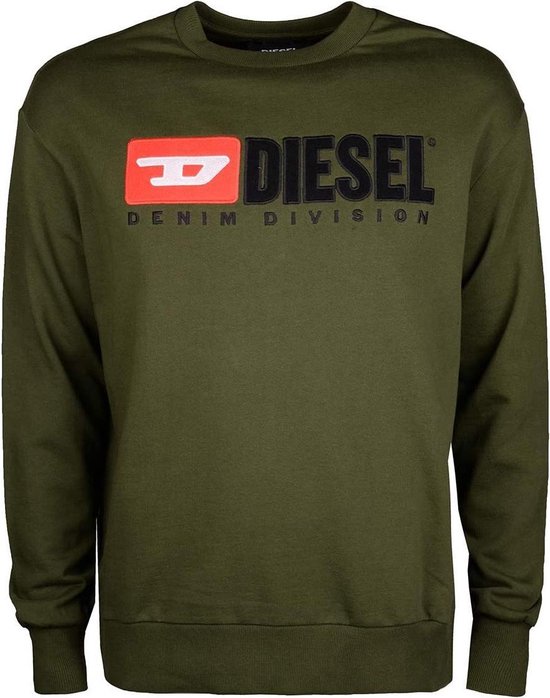 Diesel - Heren Sweaters S Crew Division - Groen - Maat L | bol.com