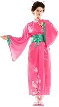 Witbaard Verkleedpak Kimono Dames Polyester Roze Mt S