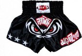 Ali's Fightgear TTBA-15 - Short de kickboxing avec étoiles blanches taille XL