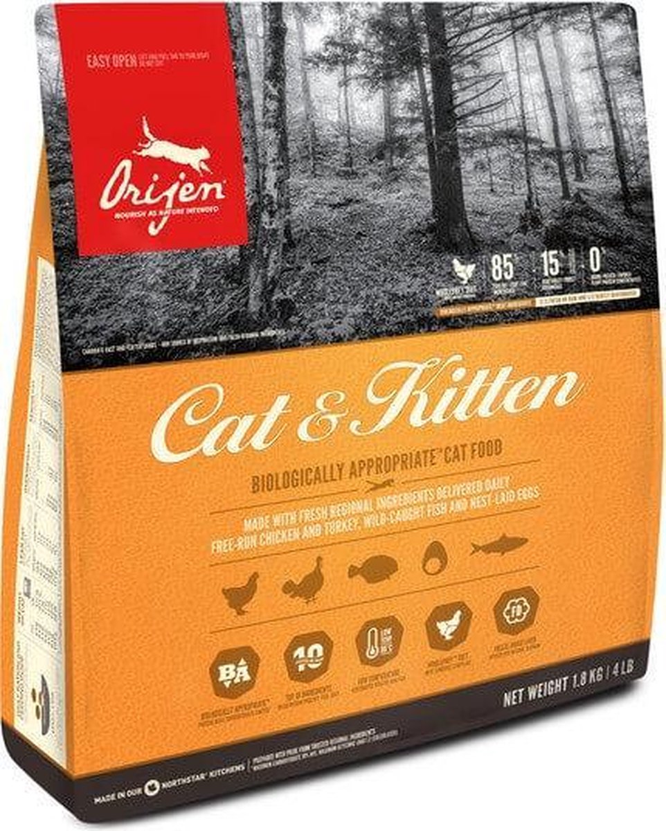 Kast worm Lijkt op Orijen Whole Prey Cat & Kitten - Kip & Kalkoen - Kattenvoer - 1.8 kg |  bol.com