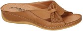 Pollonus Comfort Shoes -Dames -  cognac/caramel - slippers & muiltjes - maat 40