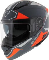 Vemar Helmet Sharki Matt Cutter Matt Grey-Red Fluo 58-M