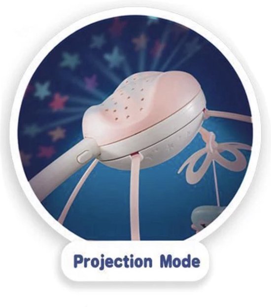 AdomniaGoods - Baby speelgoed - Box mobiel baby - sterren projector - Baby bed mobiel -  Remote control - Blauw - AdomniaGoods