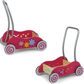 Duw- en Loopwagen Roze - Simply For Kids - Houten Babywalker